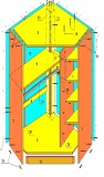 Шкаф Оскар угловой 880 из сосны для дачи